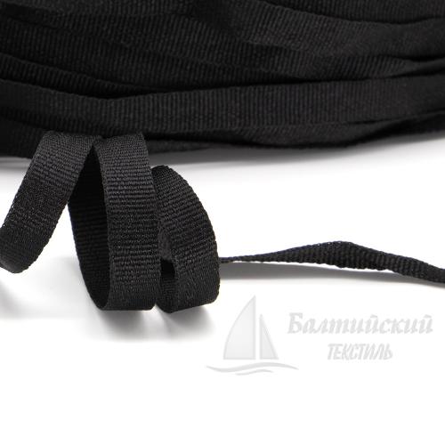 Тесьма вешалочная 9мм черный БТ