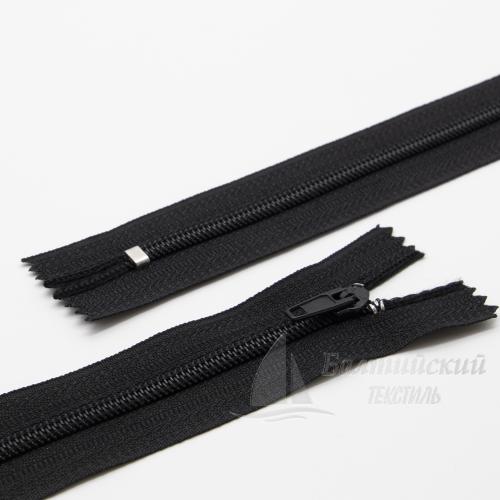 Молния витая неразъемная Т4 16см черная БТ (брючная) Молния витая неразъемная Т4 16см черная БТ (брючная)