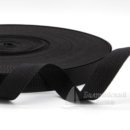Тесьма стропольная 20мм черный БТ