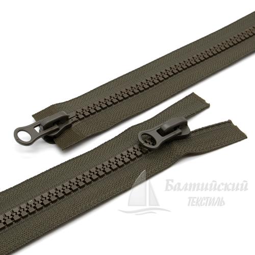 Молния трактор разъемная Т8 25см 2 замка черная, хаки БТ