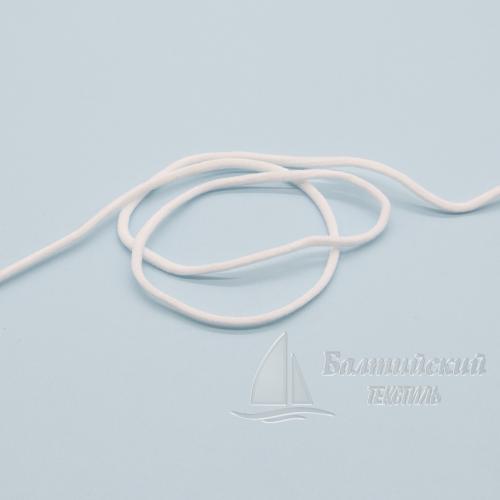 Шнур эластичный для масок Д2,6мм белый БТ