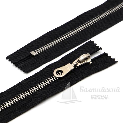Молния металл неразъемная Т5 16см никель черная Молния металл неразъемная Т5 16см никель черная