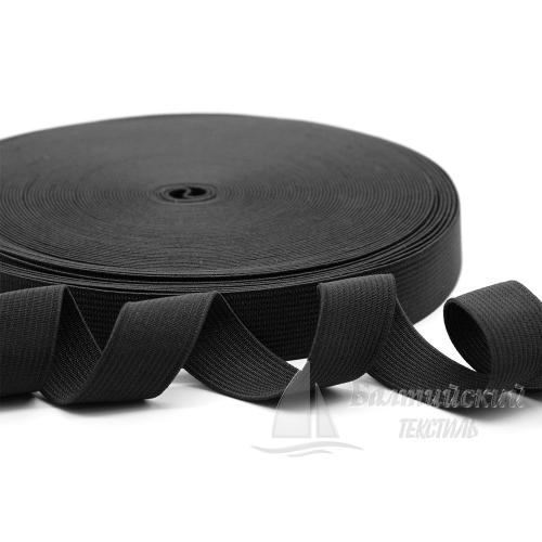 Резинка ткацкая 20мм черная БТ Резинка ткацкая 20мм черная БТ