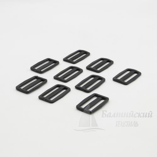 Пряжка 2 щели 40мм черная