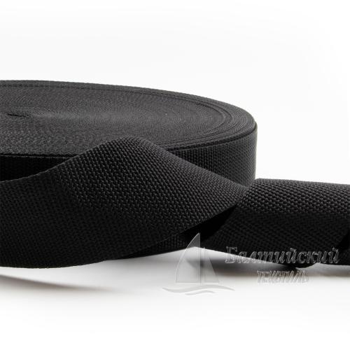 Тесьма стропольная 50мм 22г черная РБ