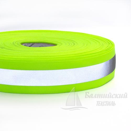 Лента световозвращающая репсовая ПЭ R280 полоса лимон 50мм. Цена от  в Санкт-Петербурге