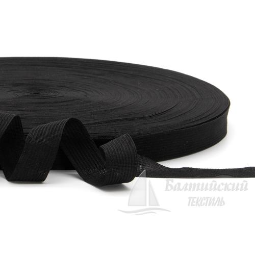 Тесьма окантовочная 16мм черная (уп.100м)