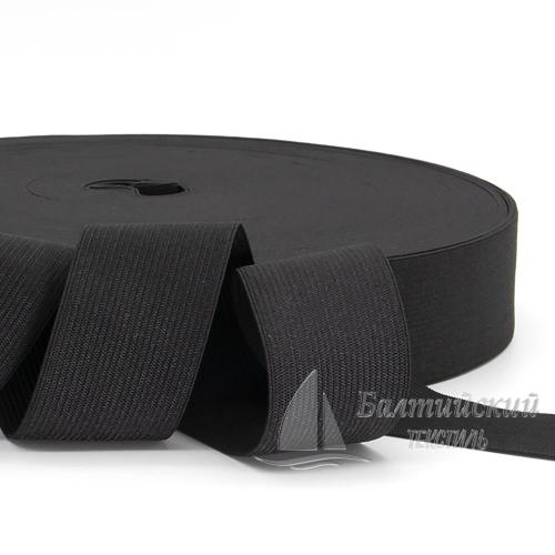 Резинка вязаная 40мм черная РБ