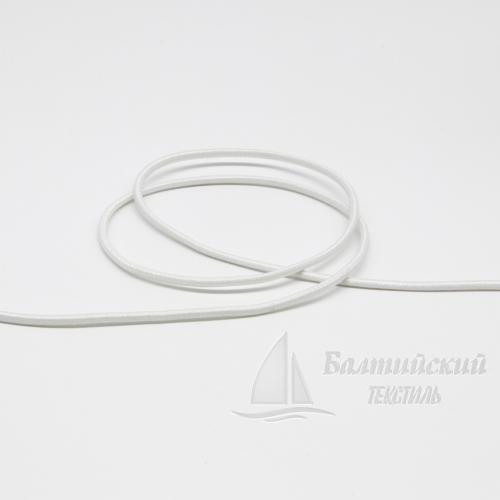 Шнур эластичный шляпный Д3мм белый