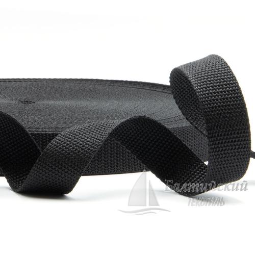 Тесьма стропольная 25мм 10,5г черная РБ