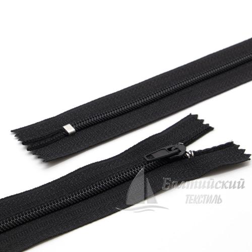 Молния витая неразъемная Т4 16см черная БТ (брючная)