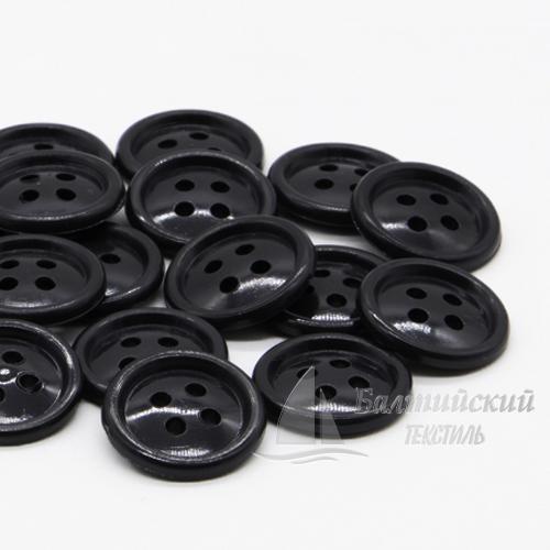 Пуговицы 17мм 4-х пр. черные (полистирол). Цена от 0,29 р. в Санкт-Петербурге