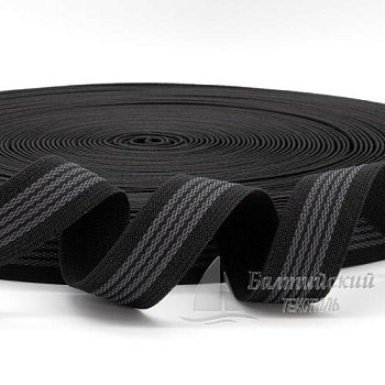Резинка тканая 25мм с латексом черная. Цена от 23,37 р. в Санкт-Петербурге