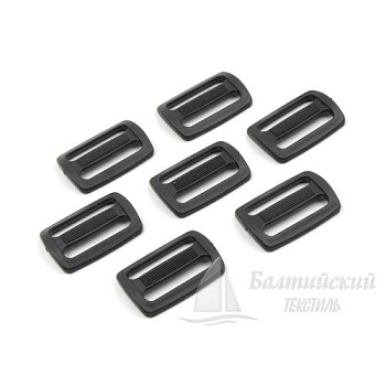 Пряжка 2 щели 30мм черная ПП. Цена от 2,38 р. в Санкт-Петербурге