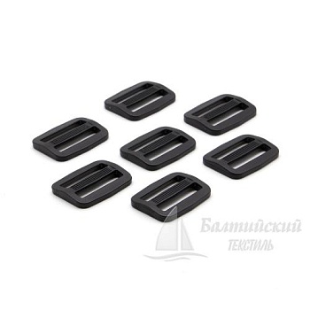 Пряжка 2 щели 25мм черная БТ (POM). Цена от 1,17 р. в Санкт-Петербурге