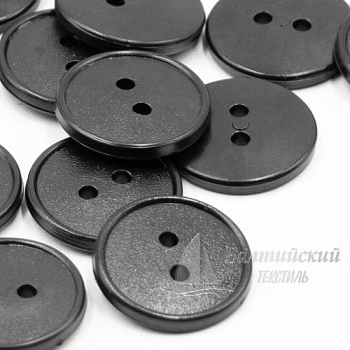Пуговицы 17мм 2-х пр. черные (полистирол). Цена от 0,33 р. в Санкт-Петербурге