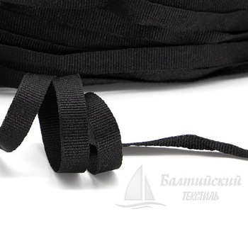 Тесьма вешалочная репс 9мм черный. Цена от 4,50 р. в Санкт-Петербурге