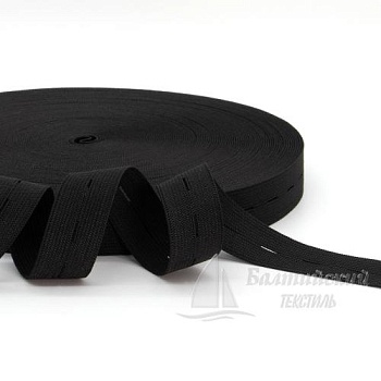 Резинка перфорированная 20мм черный БТ. Цена от 10,08 р. в Санкт-Петербурге