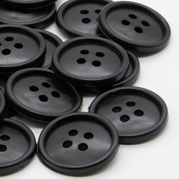 Пуговицы 20мм 4-х пр. черные (полистирол). Цена от 0,39 р. в Санкт-Петербурге