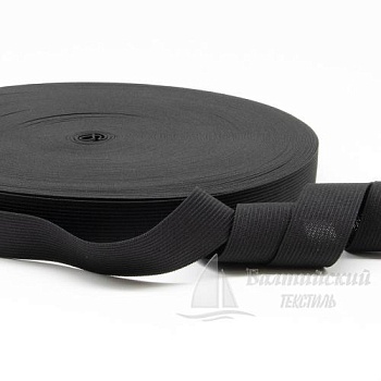 Резинка вязаная 25мм черная. Цена от 5,75 р. в Санкт-Петербурге