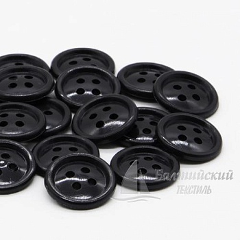 Пуговицы 17мм 4-х пр. черные (полистирол). Цена от 0,29 р. в Санкт-Петербурге