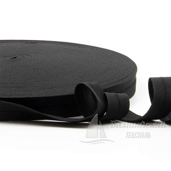 Лента окантовочная эластичная 22мм черная (уп.100м). Цена от 21 р. в Санкт-Петербурге